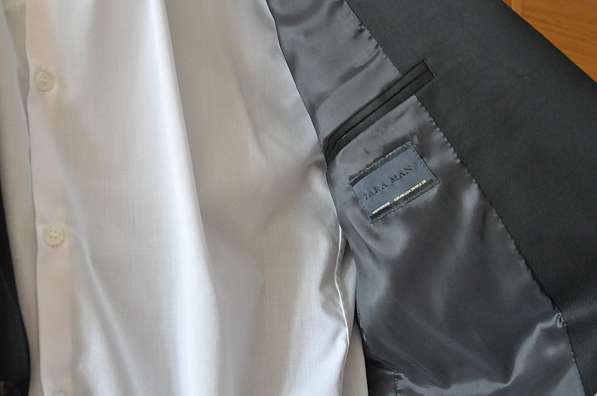 Мужской костюм, чёрный, Zara, размер 48 в Москве фото 7