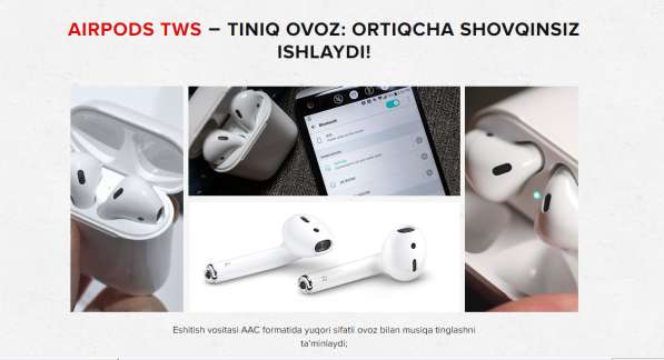 Airpods TWS simsiz quloqchinlari в 