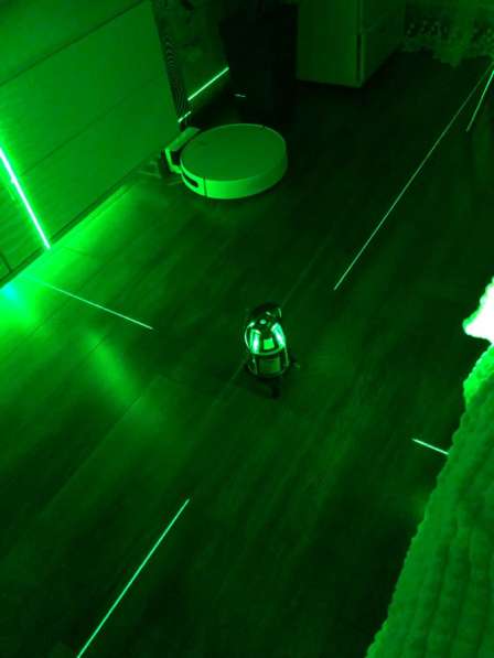 Лазерный уровень 360 зелёный луч, 5 линий в Кемерове фото 6