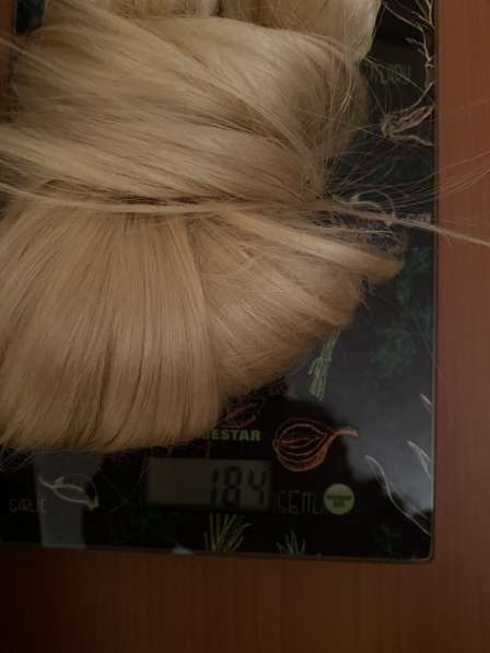 Human blond hair 76cm 185gr