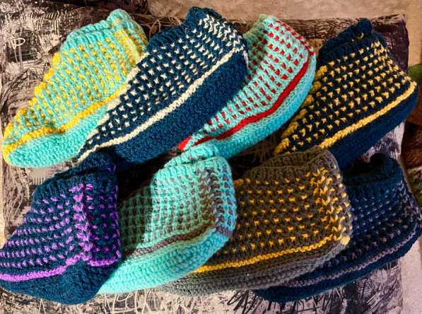 Тапочки вязаные