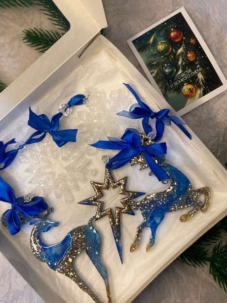 Ёлочные игрушки из эпоксидной смолы