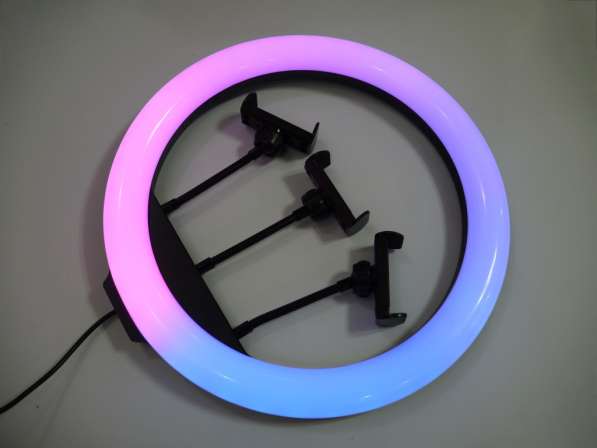 Кольцевая LED лампа RGB MJ36 36см 3 крепл. тел USB в 