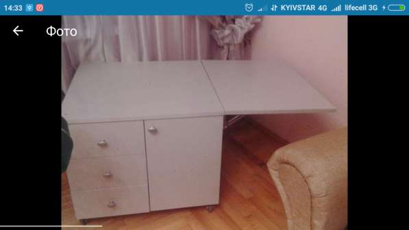 Раскладной стол-тумба в 