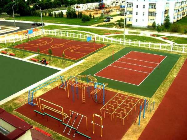 Строительство спортивных, игровых и детских площадок. Постав
