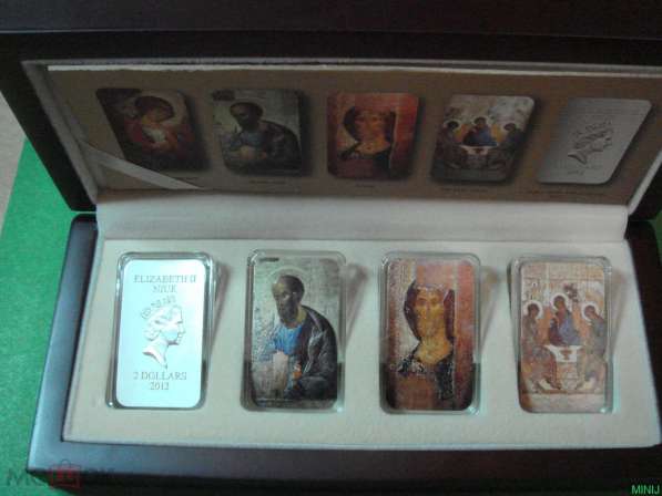 Ниуэ 2 доллара Андрей Рублев, иконы, 2012, серебро в Москве фото 4