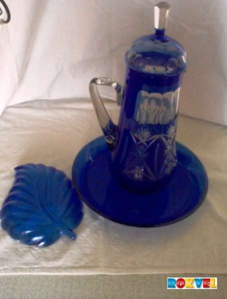 Свинка синего стекла и винтажная старинная посуда в Тамбове фото 4