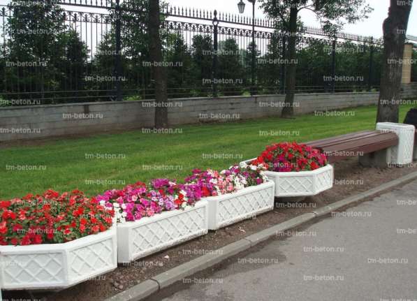 Бетонные скамейки, урны, вазоны, заборы в Санкт-Петербурге фото 6
