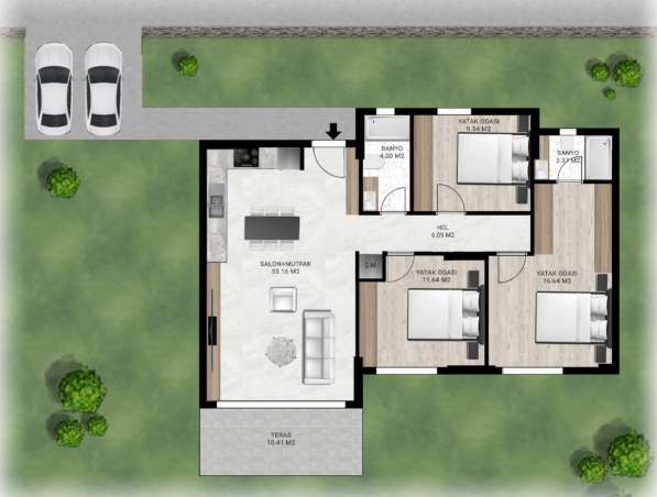 Вилла 95м² Турция, Бодрум, Мумджулар в фото 7