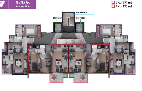 3-к. квартира 97м² Турция, Анталья, Алтынташ в фото 6