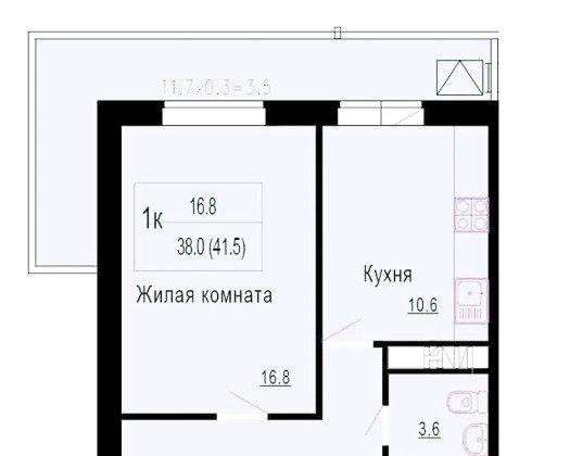 Продам однокомнатную квартиру в Краснодар.Жилая площадь 42 кв.м.Этаж 9.Дом монолитный.