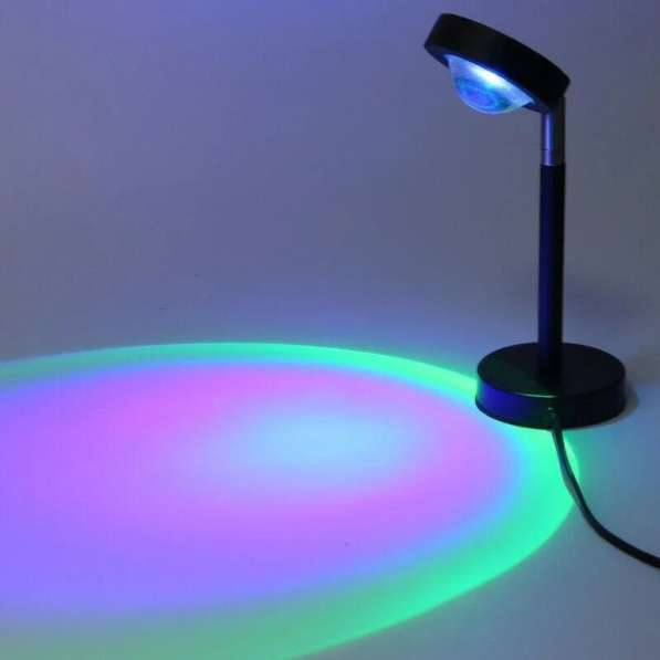 Лампа LED для селфи еффект солнца RGB + пульт (F-20) 23см в фото 3