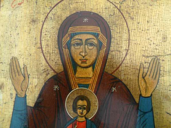 Икона. богородица знамение. 19 ВЕК в Нижнем Тагиле фото 3