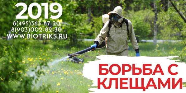 Обработка участков от клещей, борщевика в Истре