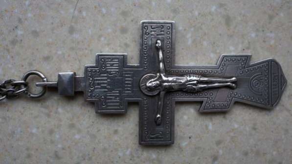 Крест наперсный николаевский иерейский. Серебро 84. 1896 год в Санкт-Петербурге фото 6
