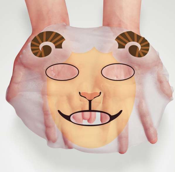 Тканевые маски для лица с изображением животных в фото 6
