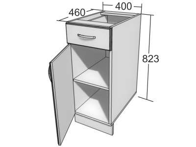 Шкаф с ящиком Шкомб-40 вишня в Новосибирске