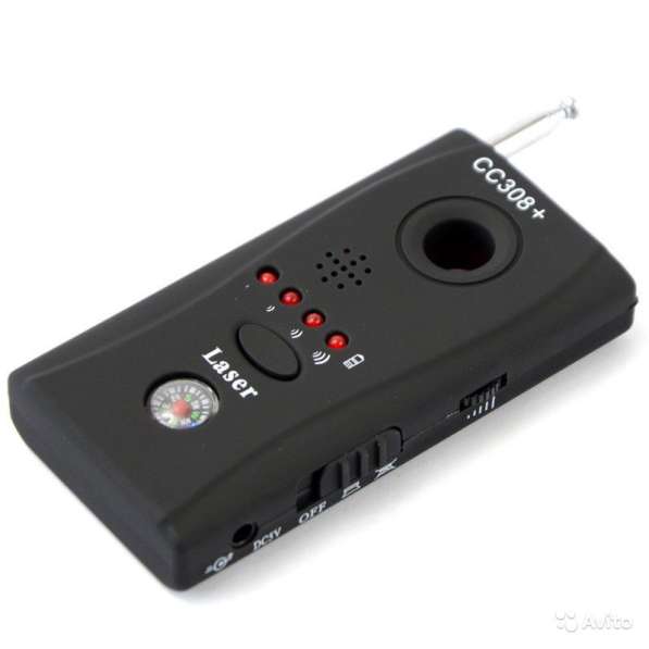 Детектор скрытых видео камер и жучков Антишпион CC308+коробк