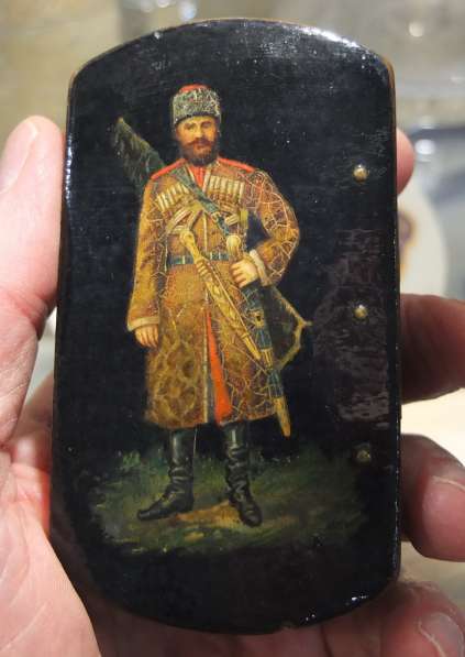 Лаковая шкатулка Казак, Императорская Россия, миниатюра в Ставрополе фото 10