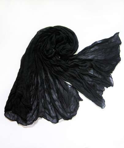 Чёрный шарф - палантин (не требует глажки) в Перми
