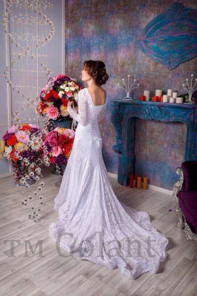 Кружевное свадебное платье русалка в Москве
