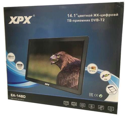 Автомобильный телевизор XPX EA-148D DVB T2 14.1