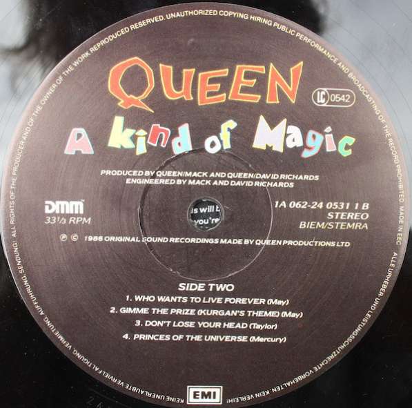 Пластинка виниловая Queen - A Kind Of Magic в Санкт-Петербурге фото 4