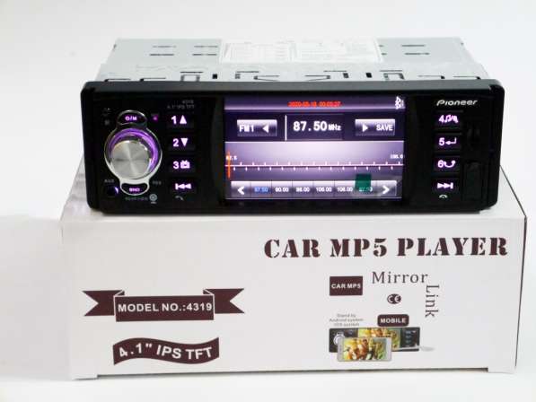 Автомагнитола Pioneer 4319 ISO MP5 / FM LCD 4.1" Bluetooth в 