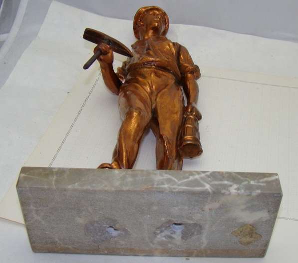 Скульптура фигурка оловянная Горняк Шахтер (W392) в Москве фото 4