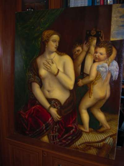 Картина маслом "Венера перед зерка Художник Виталий Красов