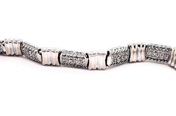 Женский браслет из белого золота 14k с бриллиантами в Москве фото 5