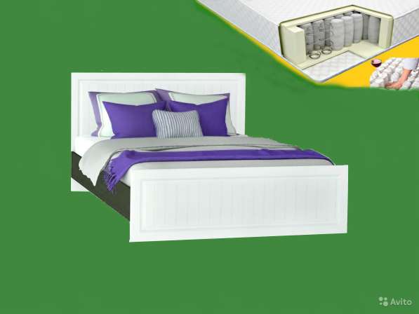 Кровать с матрасом независимые пружины