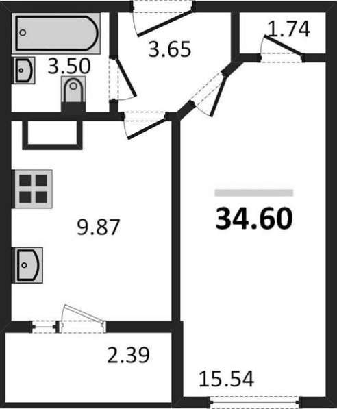 Продам однокомнатную квартиру в Волгоград.Жилая площадь 34,60 кв.м.Этаж 6. в Волгограде фото 3