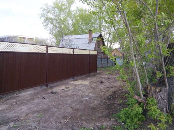 Забор из профнастила. Ворота из профнастила в Новосибирске фото 4