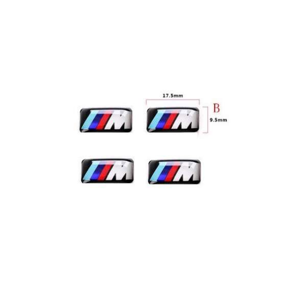 Наклейки шильдики на диски с логотипом M стиль BMW 17х9 мм