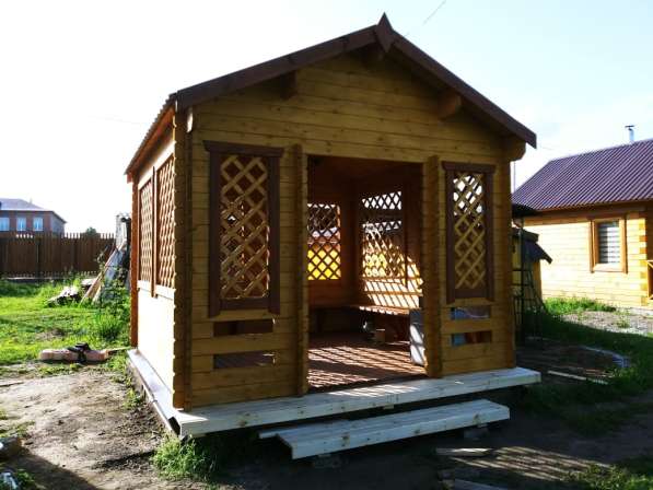 Дачные домики, беседки, хозпостройки из мини-бруса в Кемерове