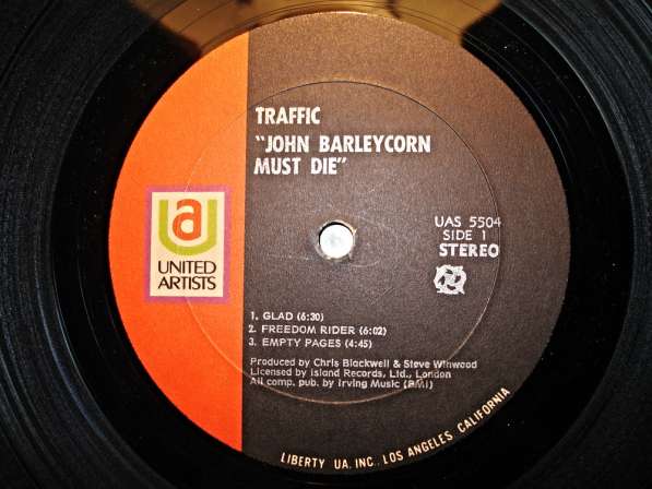 Пластинка виниловая Traffic ‎- John Barleycorn Must Die в Санкт-Петербурге