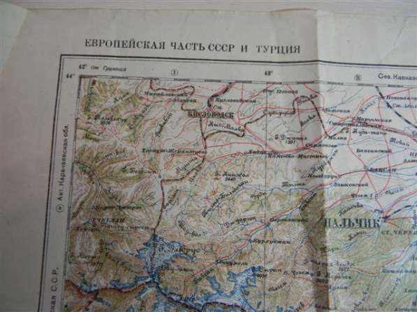 Топокарта(топографическая карта)Тифлис Е-7 1929г и К-38 1934 в фото 32