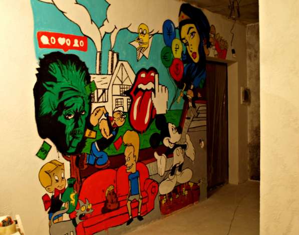 Художественное оформление, граффити, роспись стен в Москве