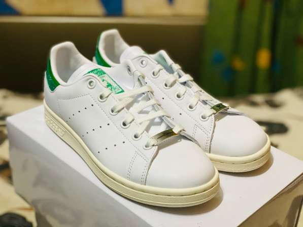 Кеды Adidas Stan Smith Swarovski White Green