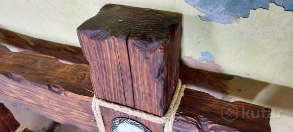 Деревянный светильник ручной работы в стиле лофт\кантри в 