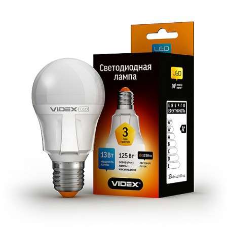Светодиодная лампа (LED) Videx PremiumA60 13W E27 3000K 220V