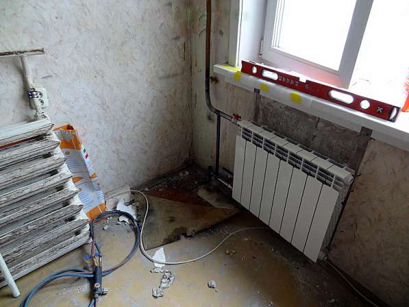 Замена старых радиаторов отопления, батарей на биметаличиски в Новосибирске