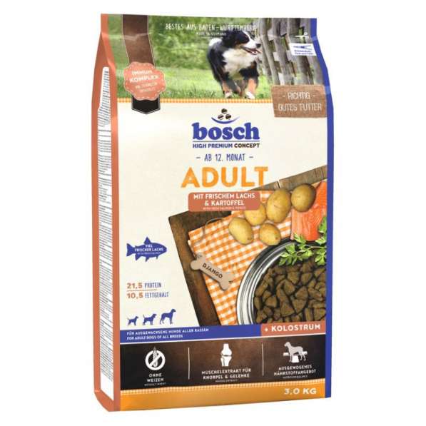 Bosch Adult Salmon & Potato (Лосось, картофель)15 кг+подарок