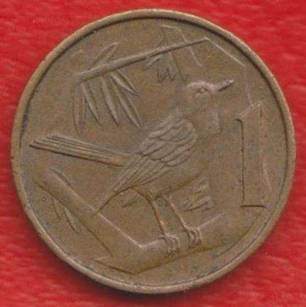 Каймановы острова 1 цент 1972 г. Кайманы