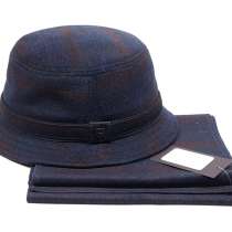 Шляпа панама шарф шерстяная мужская Gentelmens (т. синий), в Москве