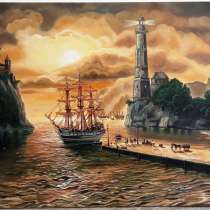 Картина "Морской закат", 50х75см, холст, масло, в г.Киев