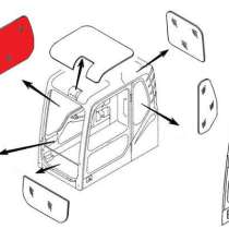 Стекло кабины правое (триплекс) 903-00072A DOOSAN / DAEWOO, в Екатеринбурге
