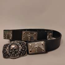 Ремень мужской кожаный в стиле хард-рок, в Ярославле