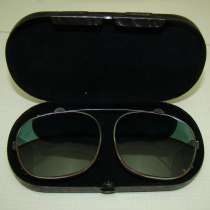 Старинные солнцезащитные накладки на очки с футляром (Q847), в Москве